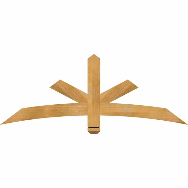 Ekena Millwork Alberta Rough Sawn Timber Gable Bracket, Western Red Cedar, 60"W x 22"H x 2"D x 4"F, 9/12 Pitch GBW060X22X0204ALB00RWR - main